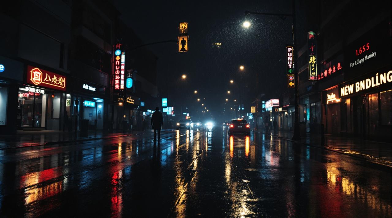 电影影院作品暗夜追凶背景图